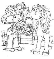coloriage charlotte et son poney